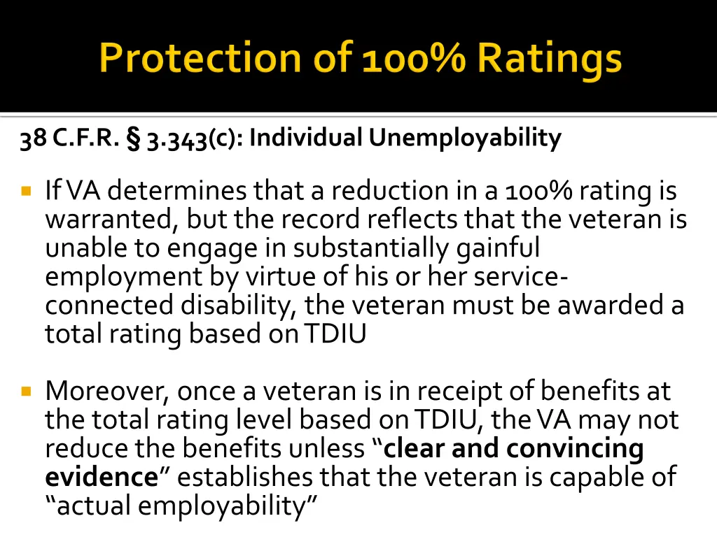 38 c f r 3 343 c individual unemployability