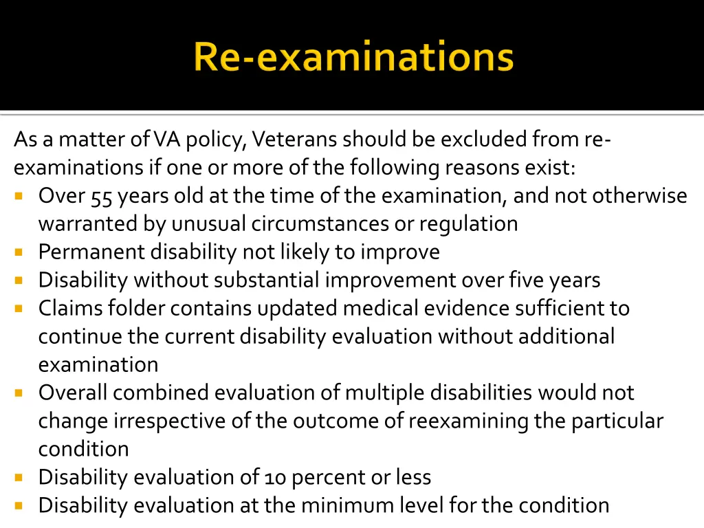 as a matter of va policy veterans should