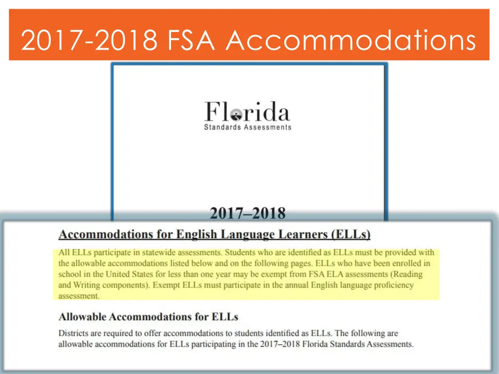 2017 2018 fsa accommodations