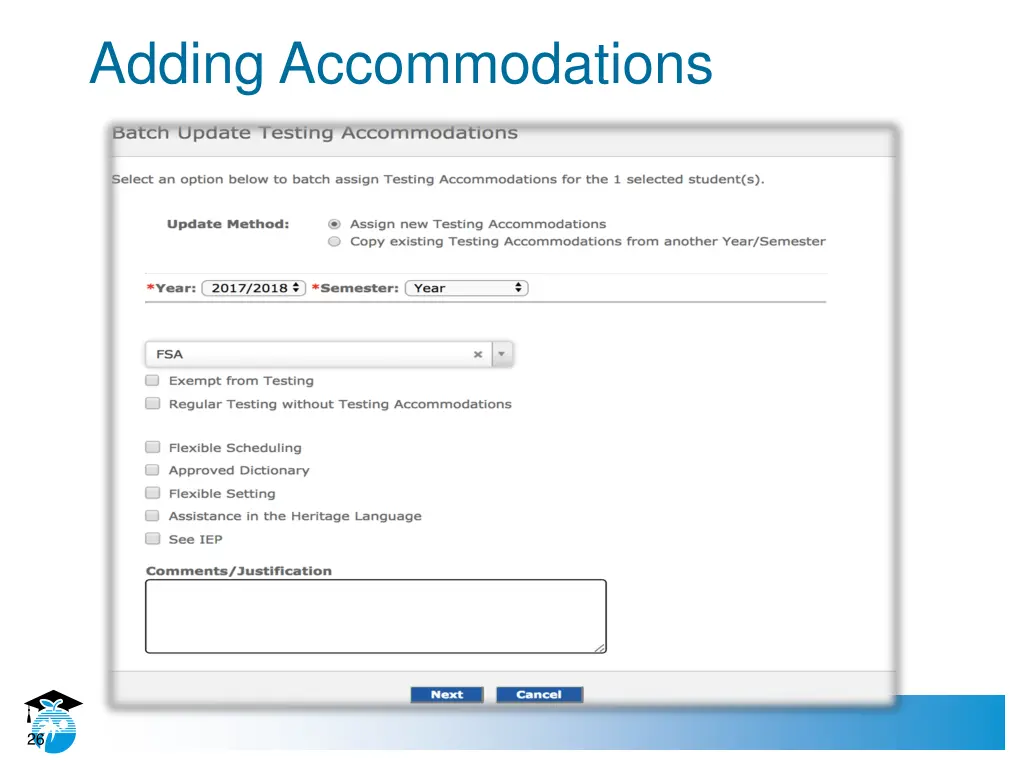 adding accommodations 1