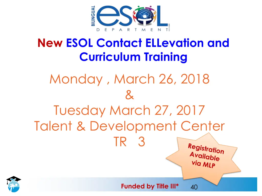 new esol contact ellevation and curriculum