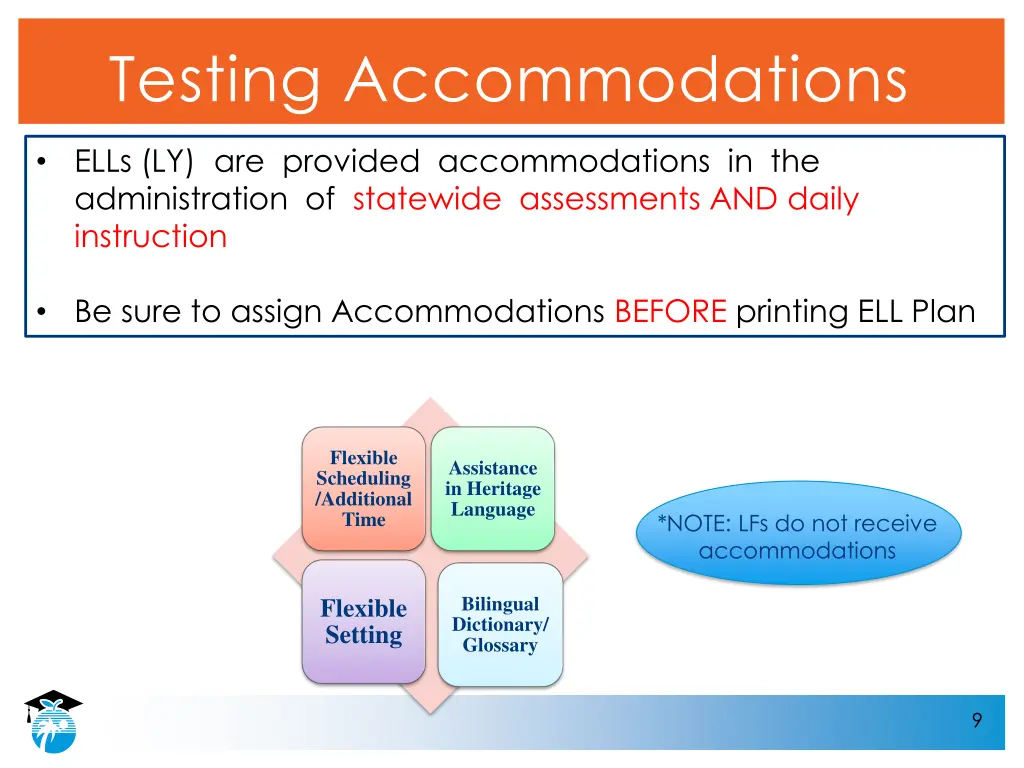 testing accommodations