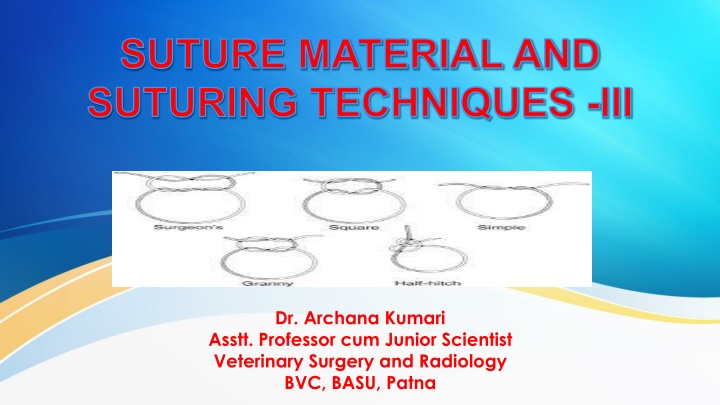 suture material and suturing techniques iii