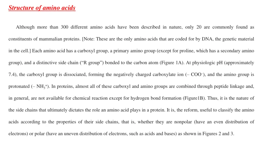 structure of amino acids