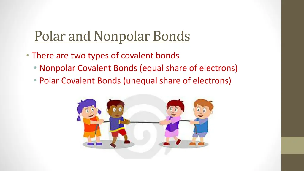 polar and nonpolar bonds