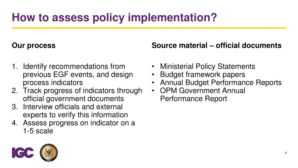 how to assess policy implementation