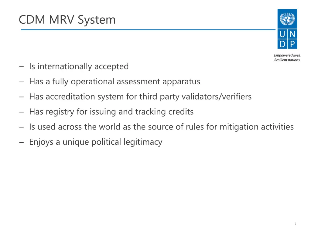 cdm mrv system