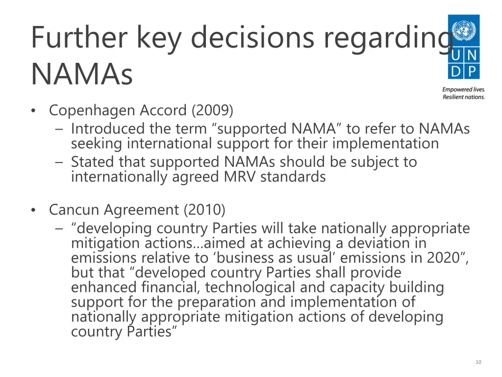 further key decisions regarding namas copenhagen