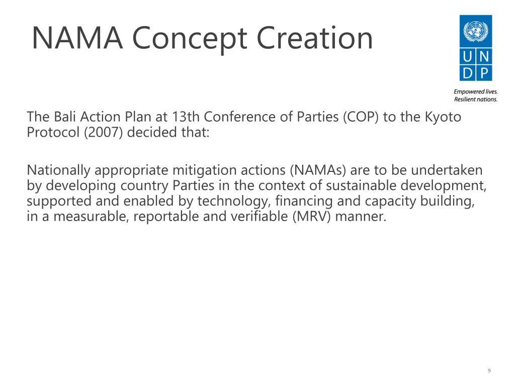 nama concept creation