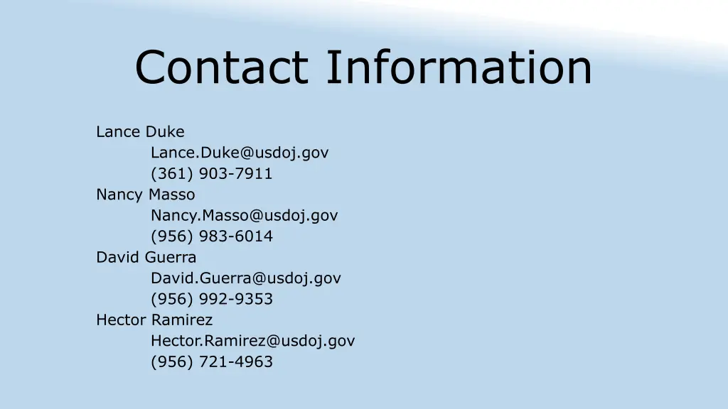 contact information 1