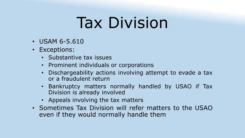 tax division