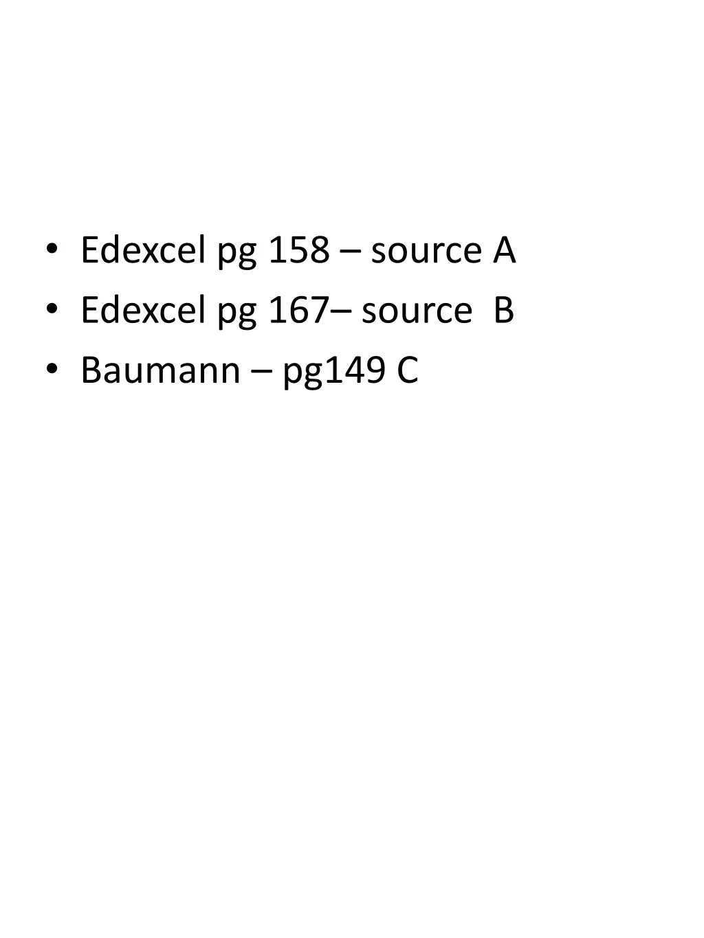 edexcel pg 158 source a edexcel pg 167 source