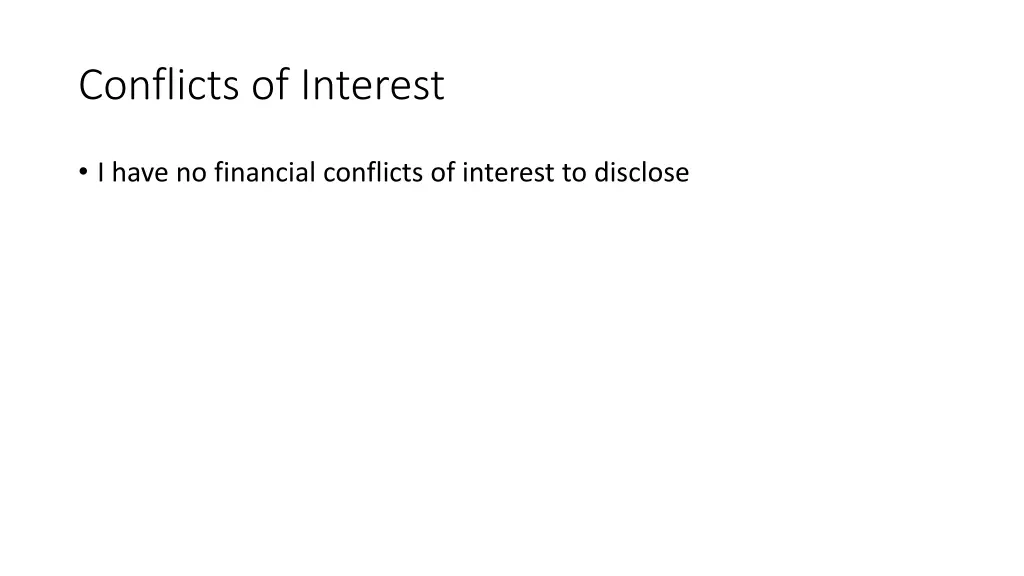 conflicts of interest