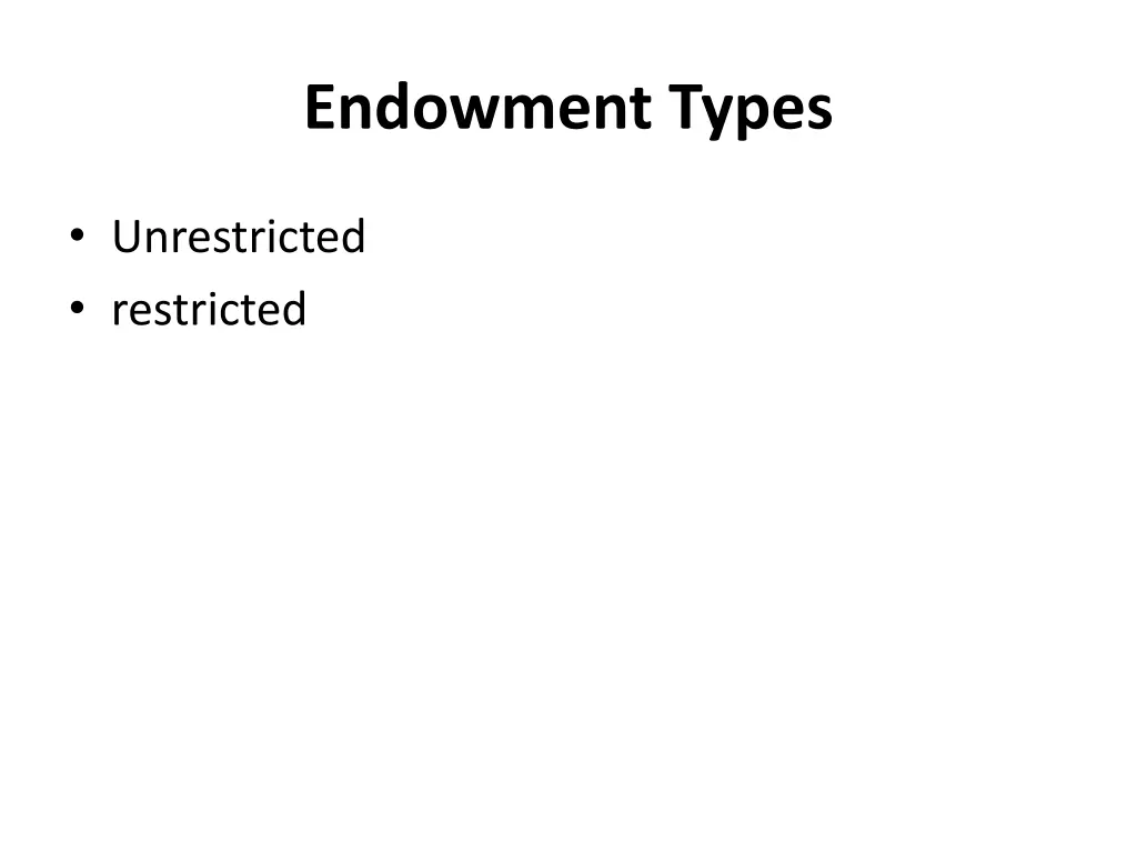 endowment types