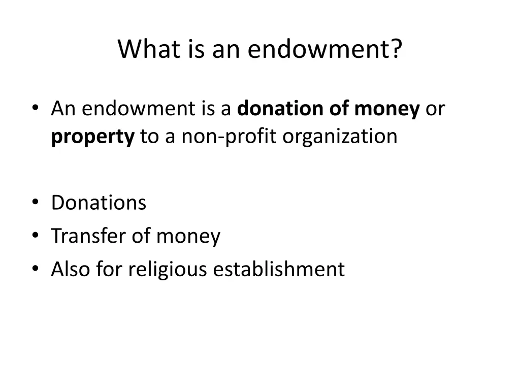 what is an endowment