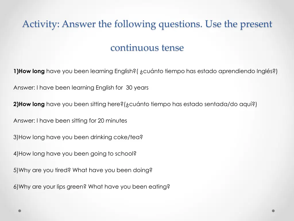 activity answer the following questions