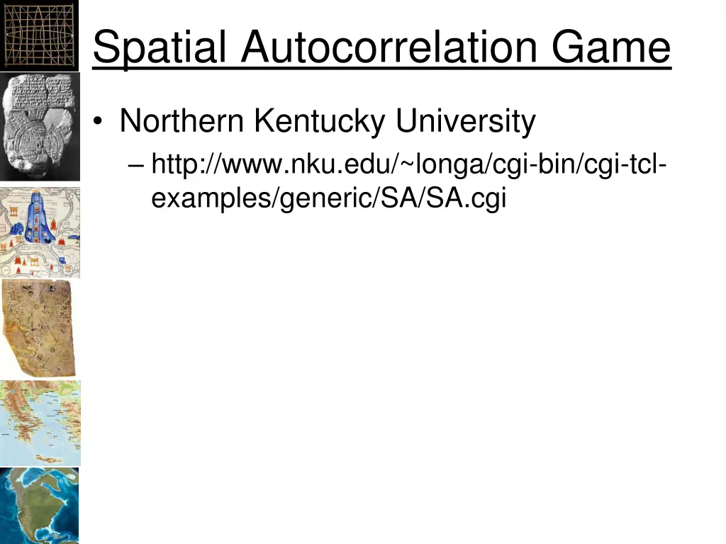 spatial autocorrelation game