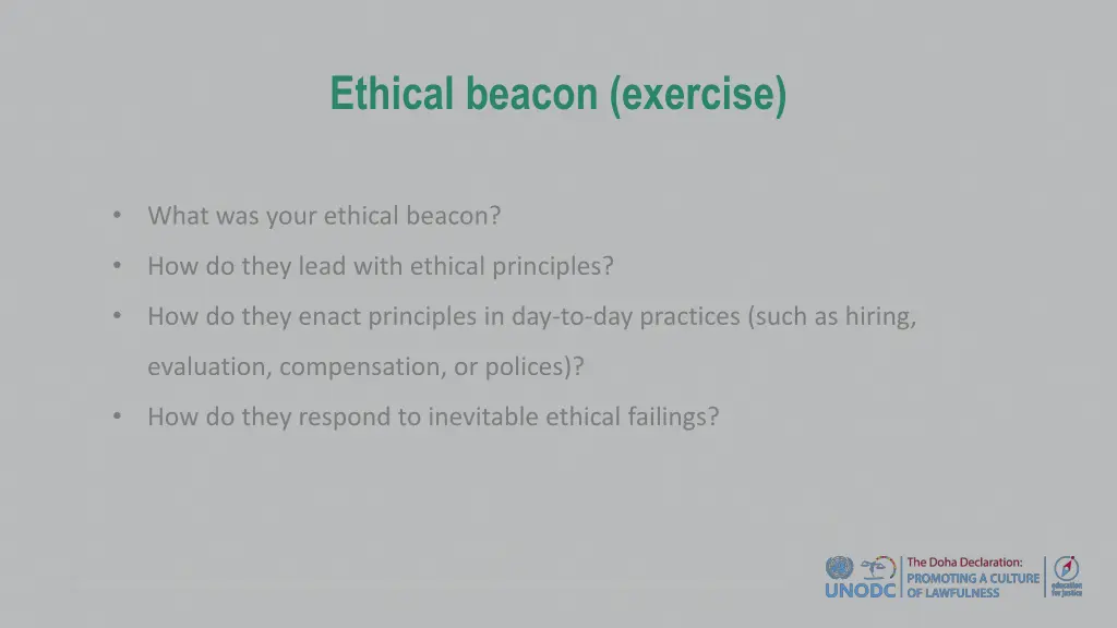 ethical beacon exercise