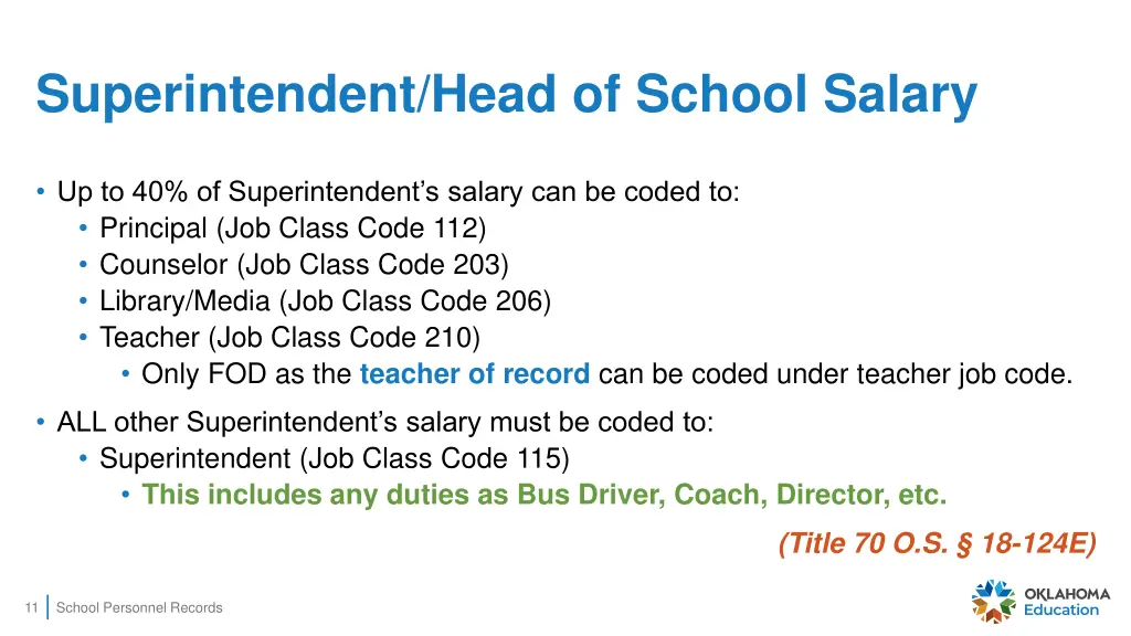 superintendent head of school salary