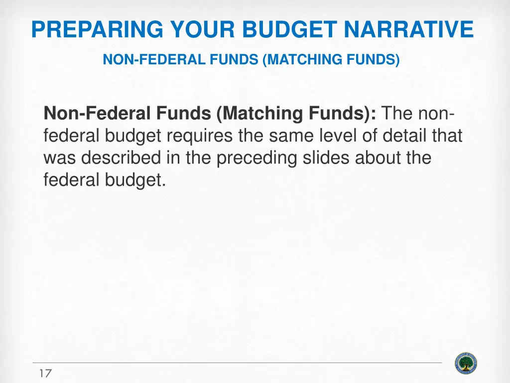 preparing your budget narrative 1