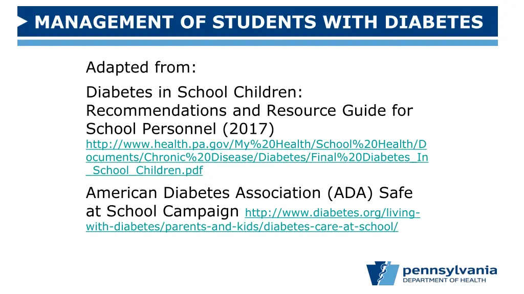 management of students with diabetes 1