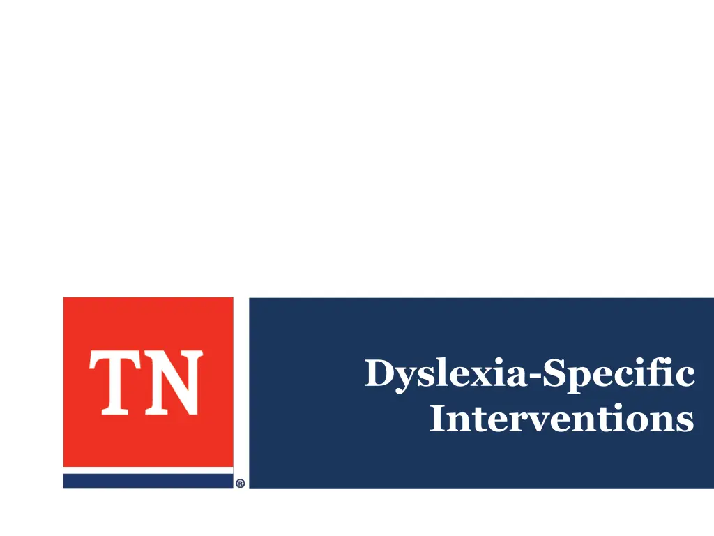 dyslexia specific interventions