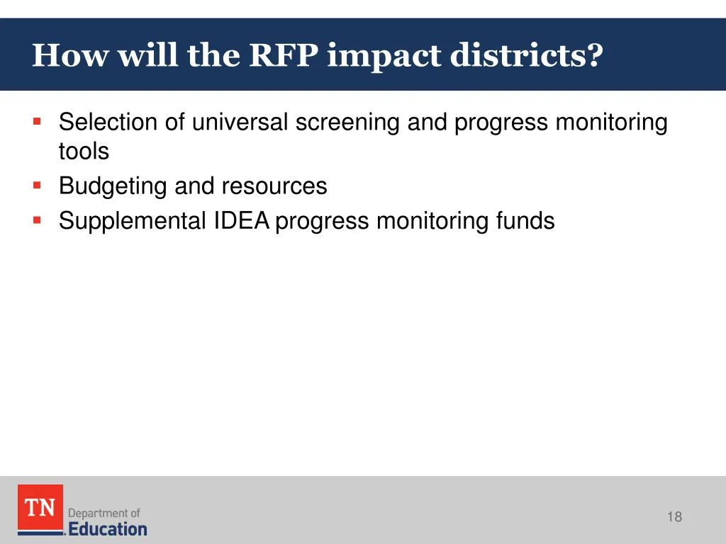 how will the rfp impact districts