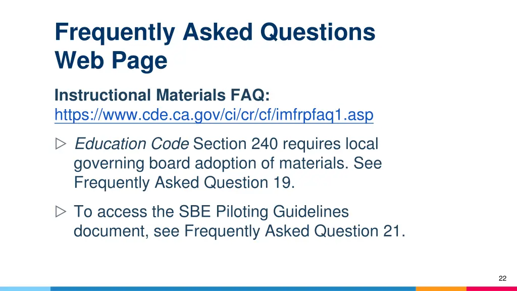 frequently asked questions web page