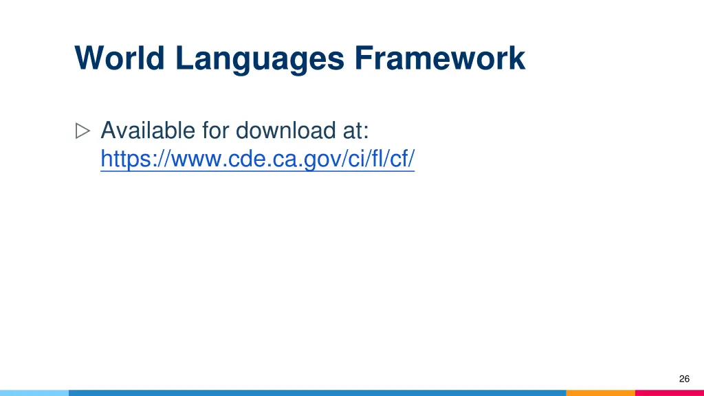 world languages framework