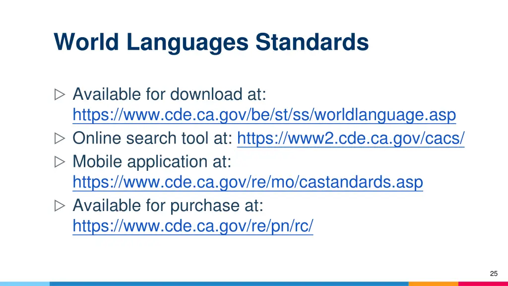 world languages standards