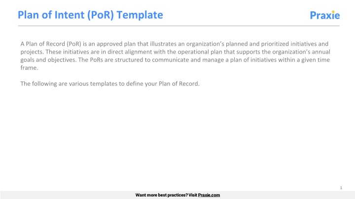 plan of intent por template