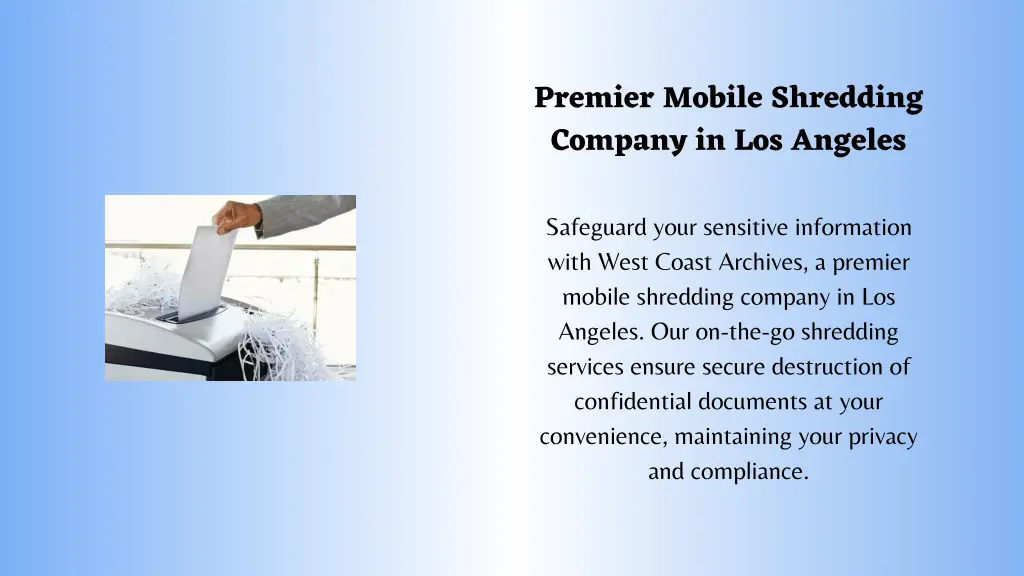 premier mobile shredding company in los angeles