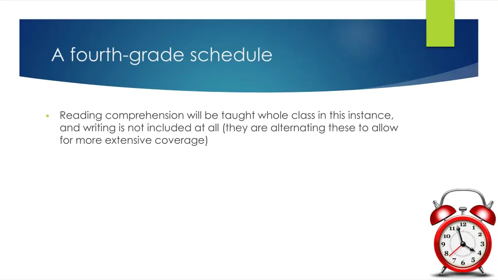 a fourth grade schedule 1