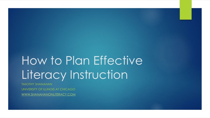 how to plan effective literacy instruction