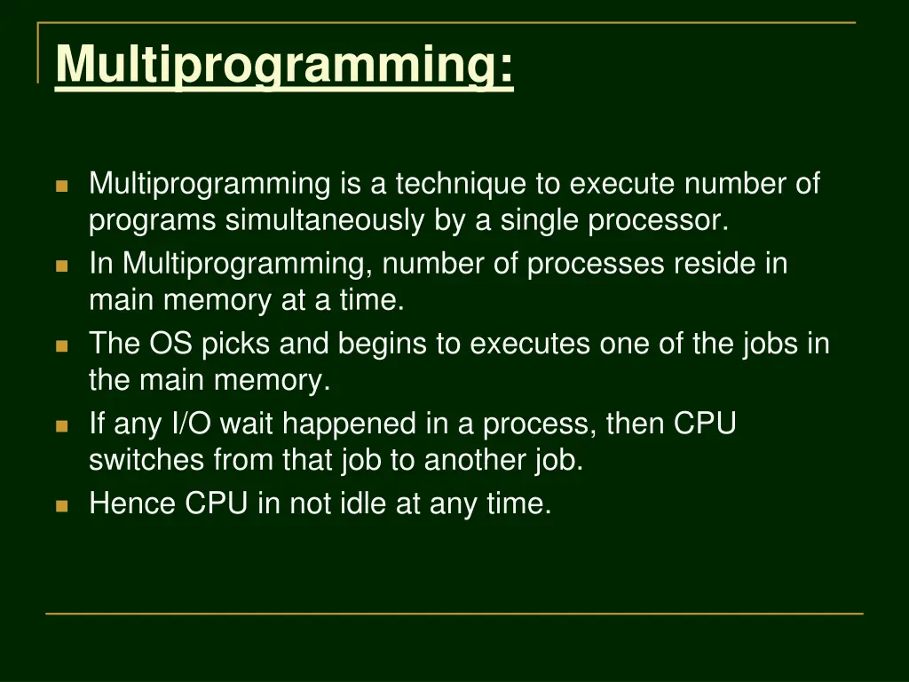 multiprogramming