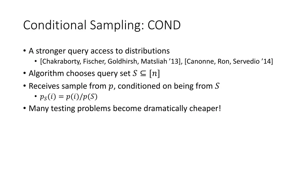 conditional sampling cond