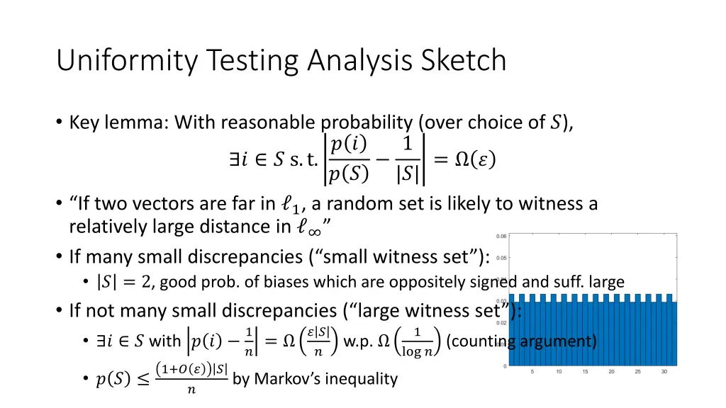 uniformity testing analysis sketch