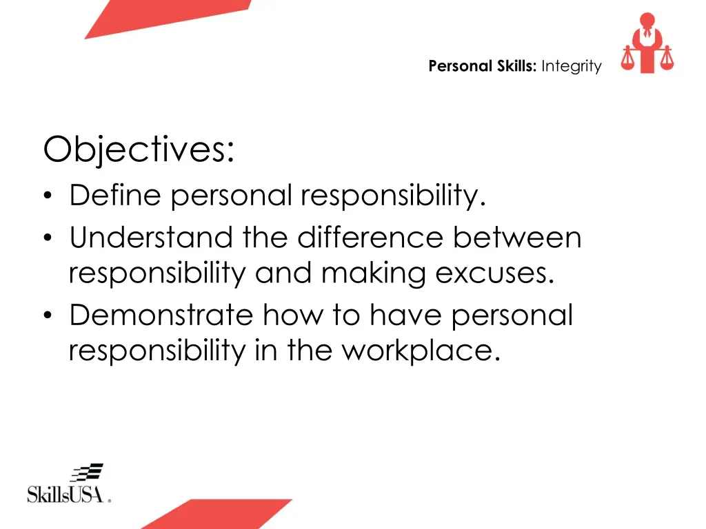 personal skills integrity 1