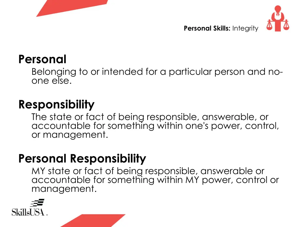 personal skills integrity 2