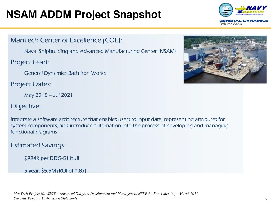 nsam addm project snapshot