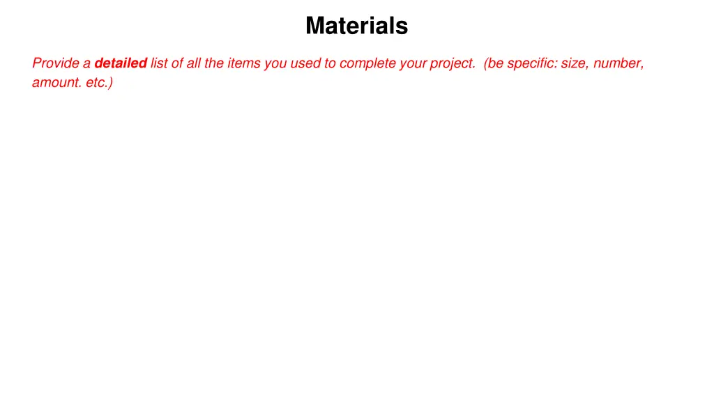 materials