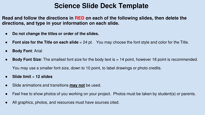 science slide deck template