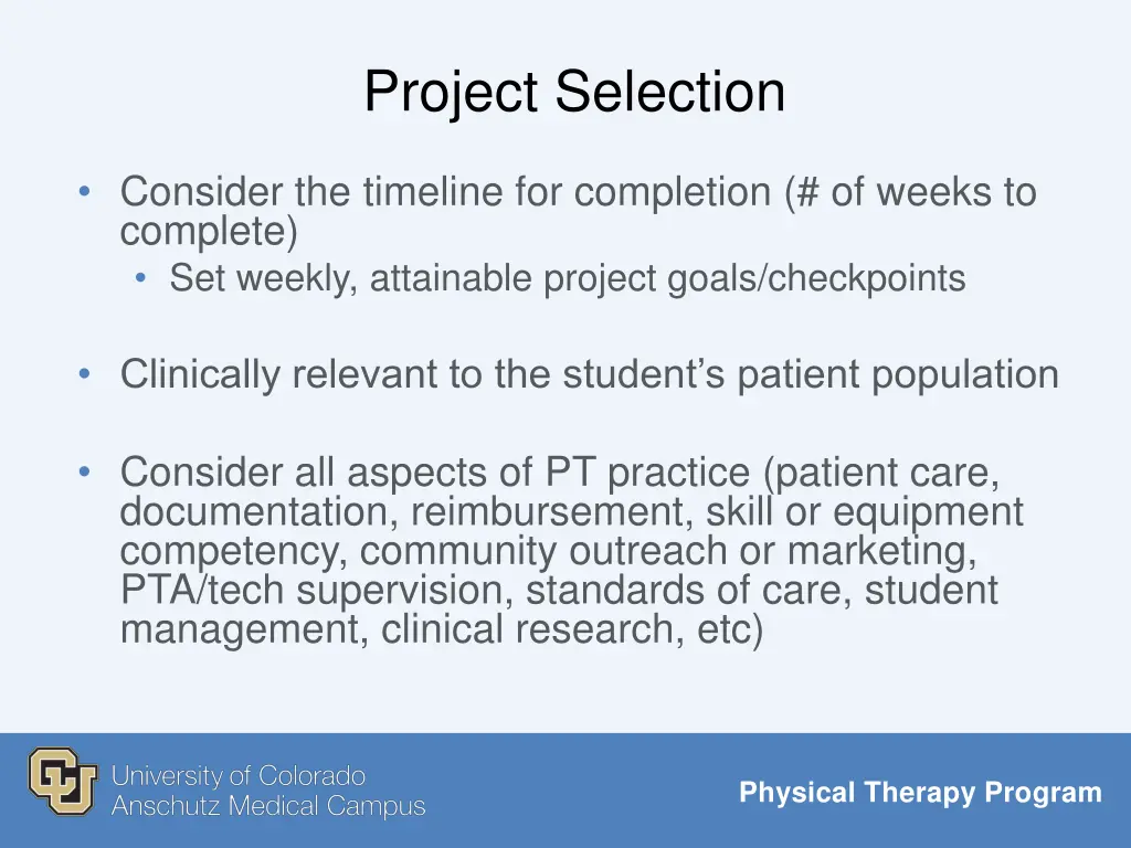 project selection