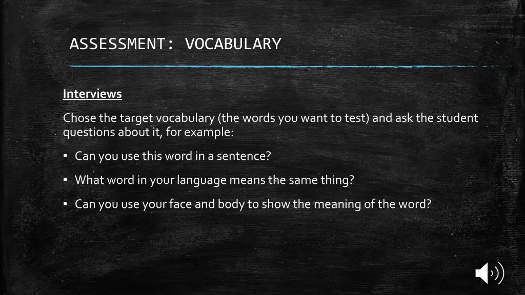 assessment vocabulary 1