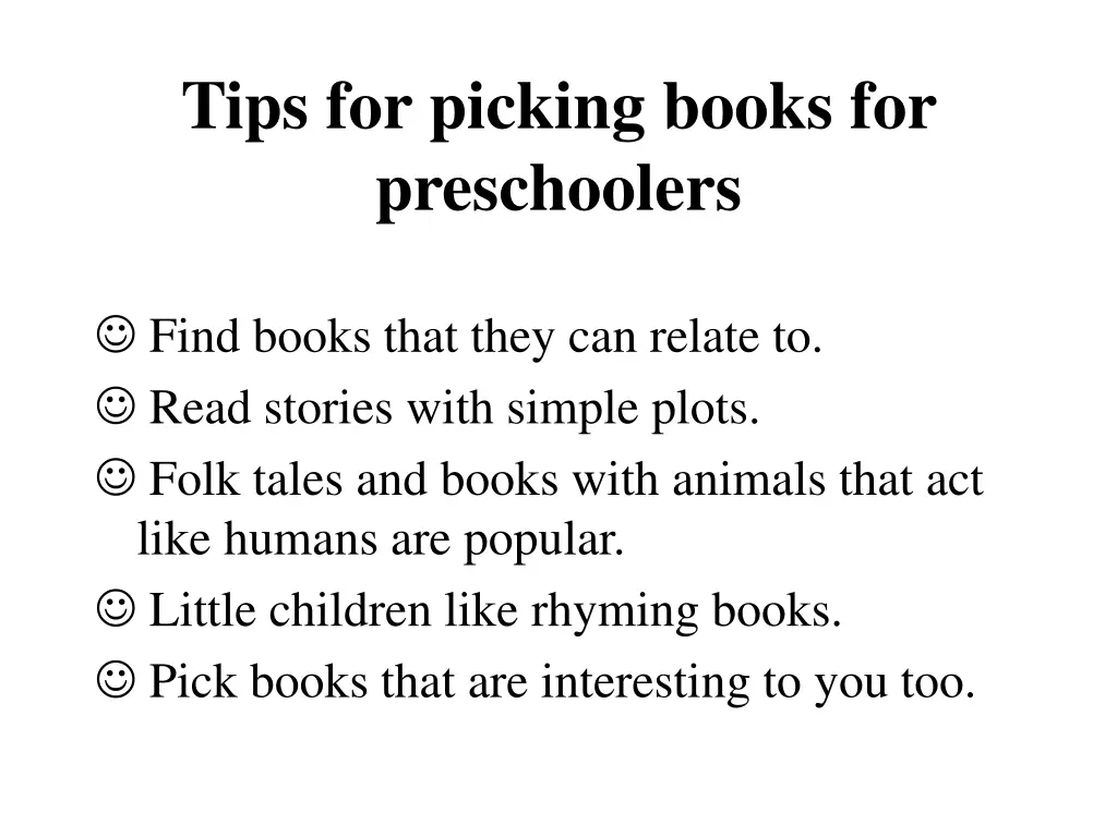 tips for picking books for preschoolers