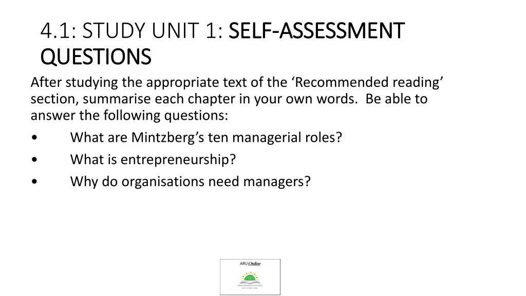 4 1 study unit 1 self questions questions after