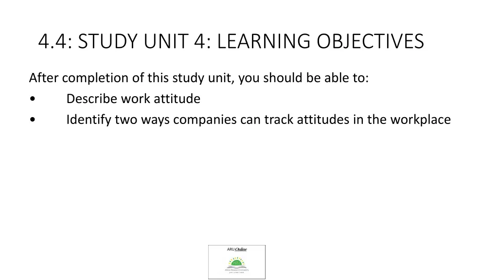 4 4 study unit 4 learning objectives