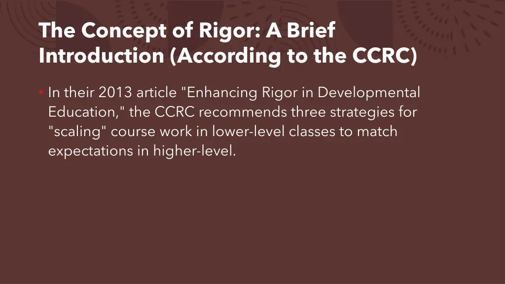 the concept of rigor a brief introduction 1