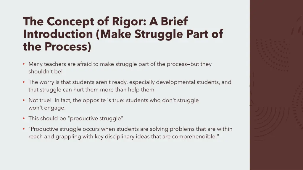 the concept of rigor a brief introduction make