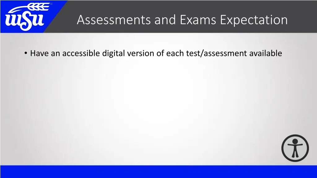 assessments and exams expectation